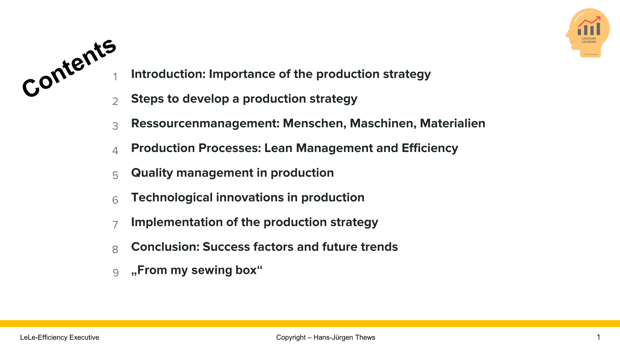 Weiterbildung in Produktions-und Standort-Strategie - Digitale Expertise als Download